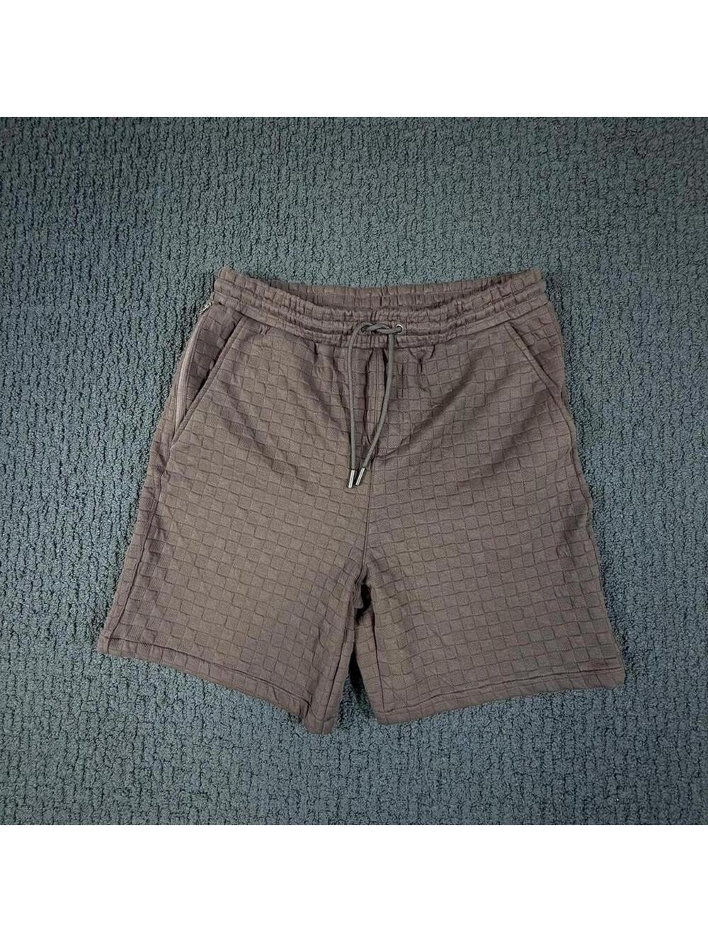 MAISON ARTICLE Brown Patterned Summer Shorts 2XL